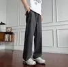 Pantalones finos de seda helada para hombre de verano, pantalones jogger transpirables de malla, pantalones largos casuales para hombre