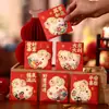 2027 Nuevo Estilo Dibujos Animados Cuadrado Pequeño Bolsas de Sobres Rojos Venta al por Mayor Lingote de Oro Sobres Rojos Regalo de Retorno Universal