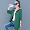 Otoño/Invierno 2026 Nuevo Estilo Estilo Hong Kong Retro Sudadera con Capucha Cortavientos Chaqueta para Mujer Holgada Tallas Grandes Versátil Abrigo de Longitud Media