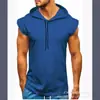 2021 Nuevo AliExpress Amazon ebay Chaleco Deportivo de Fitness sin Mangas para Hombre con Cordón y Capucha Hombre