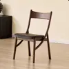 Cadeira Retrô Mid-Century de Luxo Leve para Casa Cadeira de Jantar de Madeira Maciça para Restaurante Cadeira com Encosto Nórdico Cadeira Simples de Designer Orelha de Gato