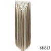 Peruca de Comércio Exterior Europeia e Americana para Mulheres com Cabelo Longo Liso, Conjunto de Sete Peças Natural e Sem Marcas de Extensões de Cabelo de Fibra Química, Franja Simples Pronta para Uso por Atacado