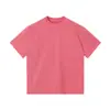 Camiseta retro lavada y teñida de algodón pesado 250G 2025 manga corta holgada estilo americano para hombre