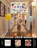 Decoración de Escena de Cumpleaños Lluvia de Globos para Cumpleaños Infantil Niño de 3 Años 2 Años Atmósfera de Ceremonia Tela Colgante para Niña Pequeña