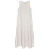 Japonês-coreano Backless Férias Alça sem mangas vestido colete feminino de verão design nicho solto branco praia vestido longo
