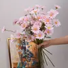 Atacado do Fabricante 5 Crisântemo Holandês Margarida Artificial Flor Cosmos Artificial Decoração de Casa Camomila Artificial