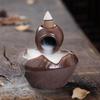Queimador de incenso ornamental de cerâmica com fluxo reverso para fumaça, transfronteiriço, antigo, criativo, acessórios para casa, presente, queimador de incenso de fluxo reverso