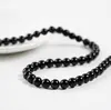 Cuentas Sueltas de Obsidiana Natural Productos Semi-Terminados, Cuentas Espaciadoras de Ágata Negra, Materiales para Manualidades de Bisutería DIY al por Mayor