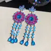 Brincos de Borboleta com Franja e Zircônia Prateada, Sensação de Luxo Leve e Alto Padrão, Elegantes e Sofisticados, Brincos Requintados Estilo Palácio
