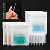 Cepillo Interdental de Varilla de Cristal al por Mayor 10 Piezas/Paquete Bolsa Portátil Cepillo Interdental Lineal Desechable Cepillo para Cejas Herramienta de Belleza
