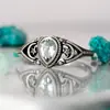 Huajie joyería transfronteriza temperamento de moda anillo de circonita accesorios de estrella luna diseño de anillo anillo popular venta directa