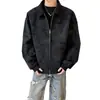 Chaqueta de Nuevo Estilo Otoño/Invierno, Estilo Casual de Gama Alta para Hombres y Mujeres, Solapa, Artículo de Moda, Fresca, Patchwork, Ligeramente Holgada, Atractiva