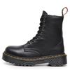 Botas de Motocicleta de 8 Furos de Primeira Camada Transfronteiriça para Mulheres 1460 Zíper Lateral Botas Curtas Texturizadas Couro Genuíno Plataforma Média Espessa Roupa de Trabalho