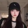 Gorra de Béisbol Casual Bordada de Corte Simple Versátil Estilo Coreano de Primavera para Mujeres Gorra de Pico Adelgazante