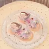 Sandalias para Niña Brillantes de Princesa Zapatos Antideslizantes Verano Nuevo Niña Pequeña Sandalias de Pedrería y Cristal Punta Abierta Suela Suave Zapatos para Bebé