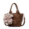 Bolsa Balde Satchel Tecida para Exportação Transfronteiriça para Mulheres 2025 Nova Moda de Alta Qualidade Cesta de Legumes Bolsa de Ombro Transversal