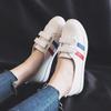 Primavera 2021, nuevos zapatos blancos de boca baja, transpirables, estilo coreano, para estudiantes, combinables, para mujer, zapatos de verano sin cordones, cómodos y a la moda.