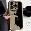 Funda para teléfono móvil Apple 13Promax 14Plus de gato personalizado, de dibujos animados, de carcasa blanda, 15 lindo X Smax elegante