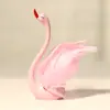 Adornos Decorativos para Pastel de Cisne Alas Nobles Blancas y Negras Pluma de Resina Pájaros Enamorados Adornos para Pastel de Cisne Muñeca