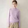 ¡Estilo elegante y maduro! Suéter de cachemira de una sola pieza sin costuras con cuello redondo para mujer, suéter base de punto adelgazante para otoño e invierno