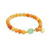 Pulsera de Jade Natural Guan Yu Pulsera de Jade Dorado de Seda de Colores Joyería de Tendencia Nacional Venta al por Mayor en Vivo Dropshipping S5011701
