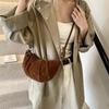 Bolso Vintage Escarchado para Mujer 2024 Nueva Moda Casual Bolso de Hombro Nicho Popular Bolso Bandolera de Cuero