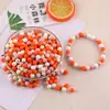 Cuentas Redondas de Color Sólido de 8 mm y 10 mm, Cuentas Sueltas de Resina, Cuentas de Navidad, Pulsera Hecha a Mano de Bricolaje, Separadores con Cuentas, Joyería