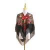 Popular Transfronterizo Chal Étnico Ruso de Xinjiang de 110 cm Bufanda Cuadrada Clásica Retro Cálida y Hermosa Bufanda Multicolor