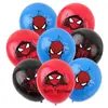 Globo de Látex Impreso Temático de Spider-man para Fiesta de Cumpleaños del Niño, Accesorios de Decoración del Lugar