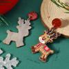 Pendientes navideños con personalidad europea y americana, pendientes de árbol de Navidad para anciano, lindos pendientes acrílicos, joyas con diseño de muñeco de nieve.