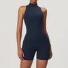 Mono Deportivo de Alta Intensidad Transfronterizo Micro-Cool para Espalda Hermosa Yoga Cremallera Ajustado de Segunda Piel Traje de Fitness de Una Pieza con Almohadilla en el Pecho