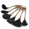 Fábrica direta nylon Utensílios de cozinha 6 peças conjunto de silicone ferramentas de cozinha espátula colher de sopa Colander ferramentas de cozinha