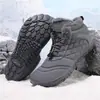 Sapatos de Algodão Engrossados e Forrados com Lã para Homens e Mulheres, Botas de Neve para Caminhada e Escalada em Rocha, Impermeáveis, Quentes, Antiderrapantes, Sapatos de Montanhismo Outdoor para Casal, Casuais