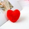 Llavero de peluche con forma de corazón de dibujos animados, accesorio para coche, joyería de amor de color caramelo súper lindo para niña
