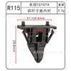 Revestimiento de guardabarros de coche fregadero de caída parabrisas soporte de alerón delantero soporte de parachoques placa decorativa hebilla