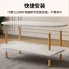 Mesa de Centro para Apartamentos Pequenos, Camada Dupla e Espessada, Adequada para Moradia Alugada, Mesa Simples com Sensação de Luxo, Mesa de Chá Fácil de Usar, Mesa Pequena para Quarto