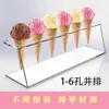 Soporte Transparente de Acrílico para Cono de Helado Soporte para Colocar Conos Crujientes Palomitas Soporte para Helados