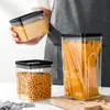 Tarros de Almacenamiento Sellados para Granos, Almacenamiento de Cocina, Tarros de Plástico Transparente, Cajas, Almacenamiento de Té, Tarros Sellados de Grado Alimenticio