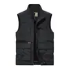 Chaleco Fino de Primavera y Otoño para Hombres Jóvenes y de Edad Media, Ropa de Trabajo con Múltiples Bolsillos, Secado Rápido, Holgado, Talla Grande