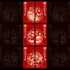 2027 Año del Cordero Sobre Rojo Hojuelas Doradas Escarchado Creativo Dibujos Animados 3D Zodiaco Cien Yuan Mil Yuanes Sobre de Dinero de la Suerte Bolsa de Sobre Rojo de Año Nuevo