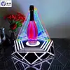 Luz LED Recargable de Barra Portavasos Iluminado Base Creativa Iluminada para Champagne KTV Soporte de Exhibición de Licores Estante Láser para Vino Portavasos
