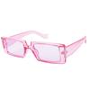 Novos óculos de sol quadrados da moda femininos tendência transparentes personalizados óculos para street style passarela óculos de sol transfronteiriços