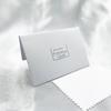 Paño de Limpieza Plateado Textura Estuche de Papel Perlado Mejora Logotipo Imprimible Mantenimiento de Joyería Limpieza Paño de Limpieza Plateado