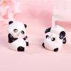 Ornaments de Resina de Panda de Desenho Animado Miniaturas de Mesa Decorações de Carro Inserções para Bolo Presentes para Crianças Venda por Atacado