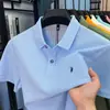 Polo de Manga Corta de Algodón Puro de Alta Calidad para Hombre 2025, Nuevo Verano 2025 Negocios Fresco Transpirable Casual