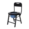 Silla de Inodoro de Tubo Plano para Personas Mayores y Mujeres Embarazadas, Silla de Inodoro Plegable Portátil para Uso Doméstico, Silla de Inodoro Doméstica Antideslizante para Interiores