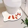 Tapete de chão de terra de diatomáceas com design de Dachshund de desenho animado, absorvente e de secagem rápida, pode ser cortado no tamanho, tapete antiderrapante para banheiro doméstico