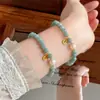 Pulsera de Jadeíta Natural con Perlas y Amuleto de la Fortuna, Pulsera de Joyería Vintage de Alta Gama, Regalo para Parejas y Mejores Amigos, Accesorio DIY