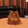 Bolso de Cubo PU con Cordón Simple de Alta Gama de Lujo Nicho Estilo Coreano para Mujer Crossbody Venta al por Mayor