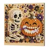 Set de Arte de Pintura de Diamantes DIY de Halloween Transfronterizo con Pegatinas de Perlas, Pintura Decorativa para Colgar en la Pared con Atmósfera Festiva